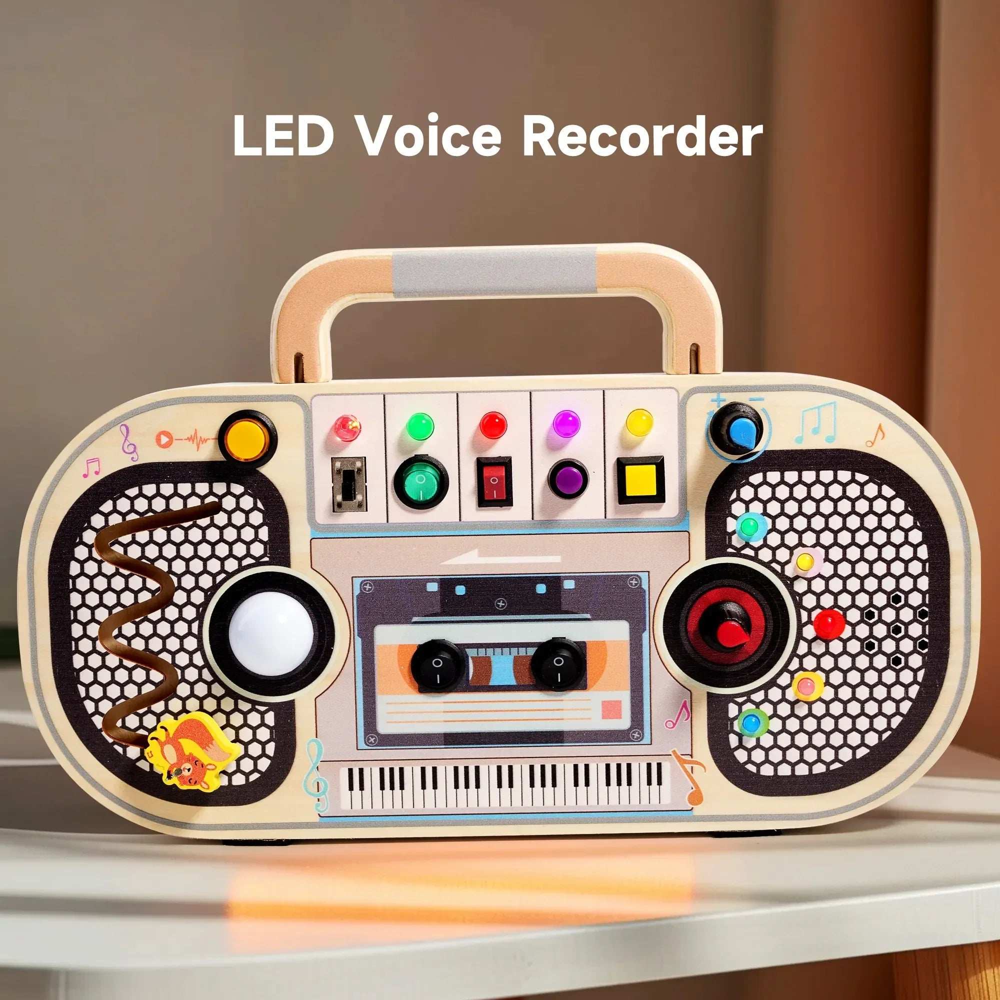 Montessori Wooden Sensory Board with LED Light for kids in Kuwait